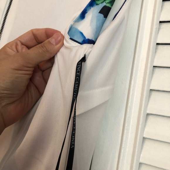 Vince Camuto Blue and Green Floral Midi Dress - Picture 8 of 15